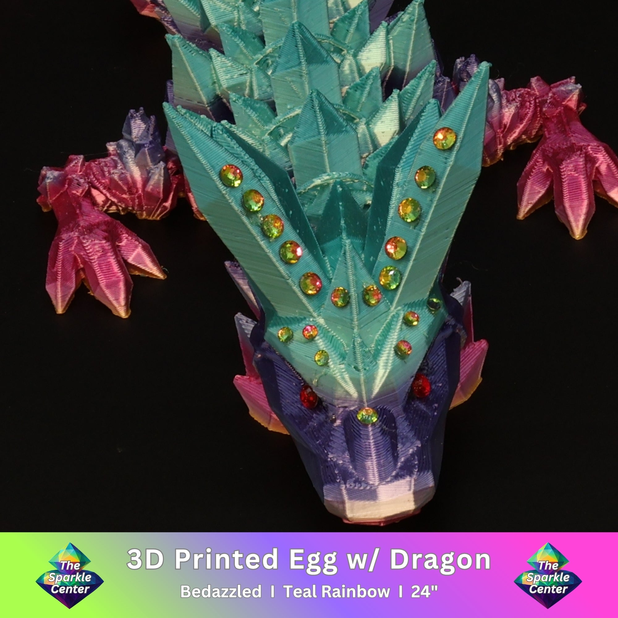 3D Printed Bedazzled Crystal  Dragon™