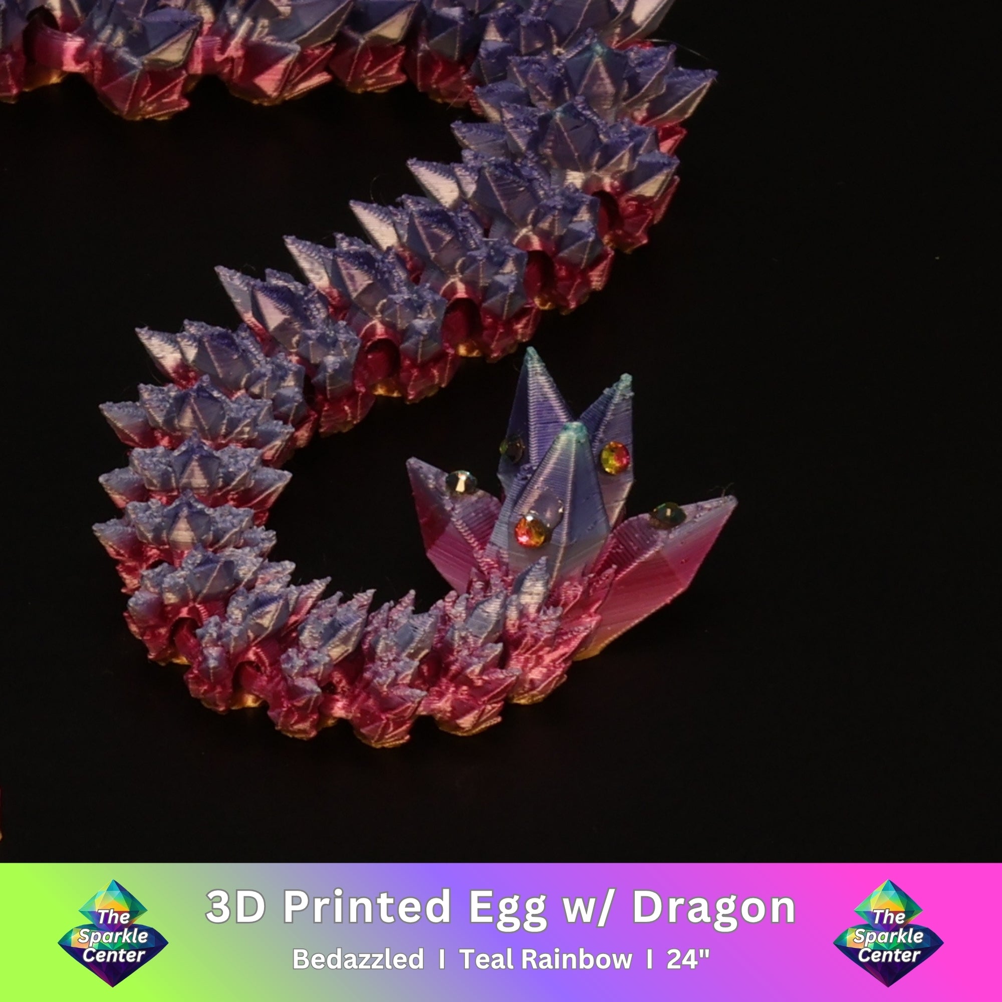 3D Printed Bedazzled Crystal  Dragon™