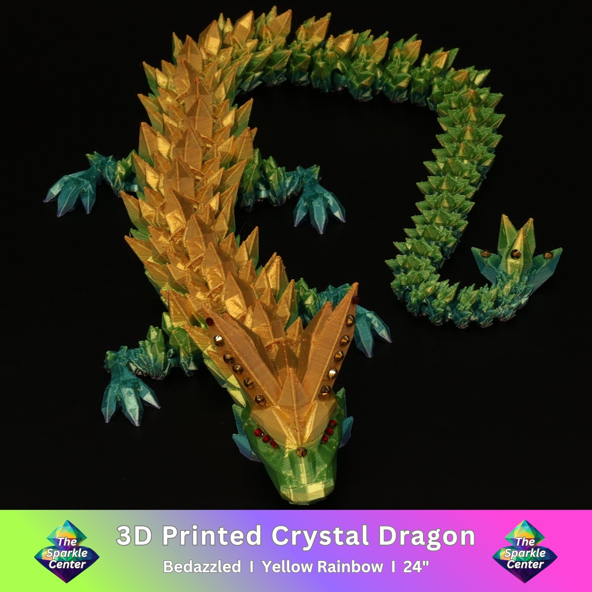 3D Printed Bedazzled Crystal  Dragon™