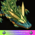 3D Printed Crystal Dragon w/ Gem Eyes