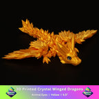 3D Printed Crystal-Winged Dragon w/ Animal Eyes