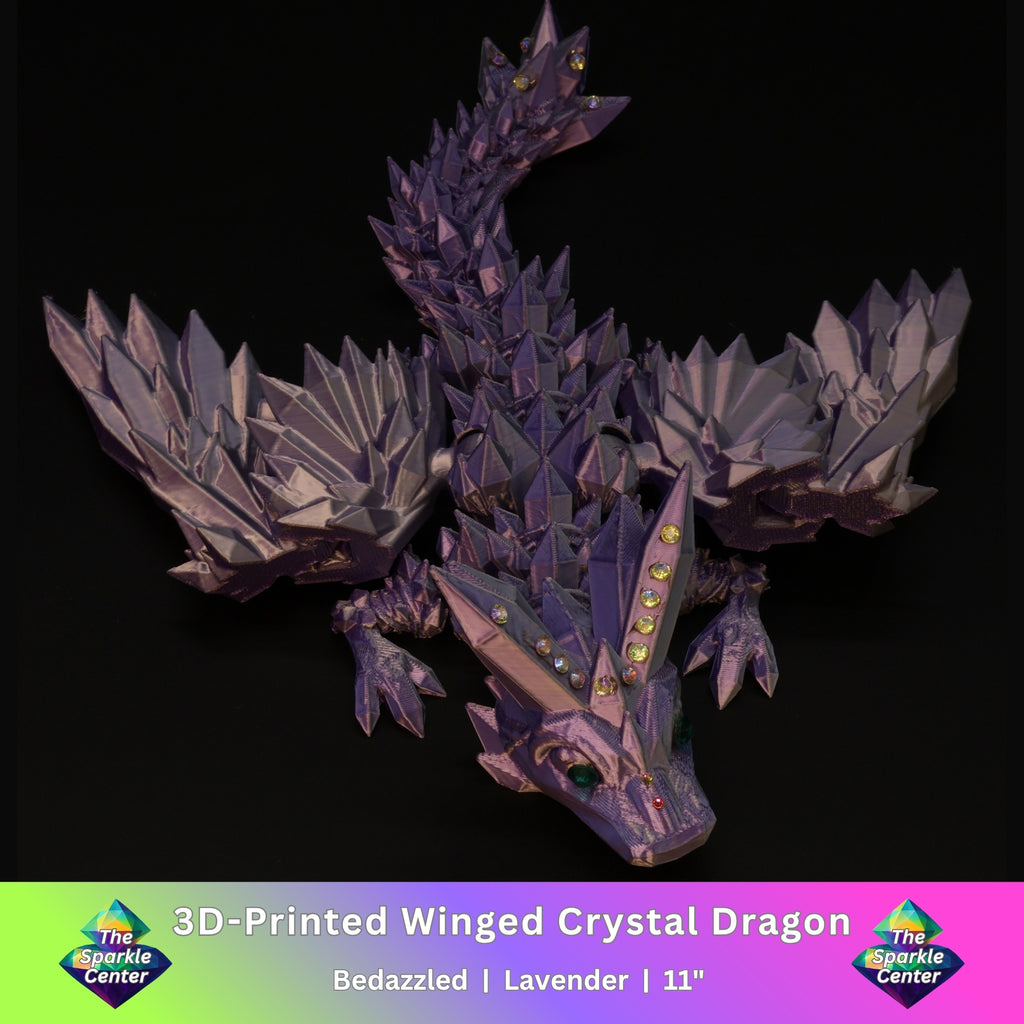 3D Printed Bedazzled Crystal-Winged Dragon™