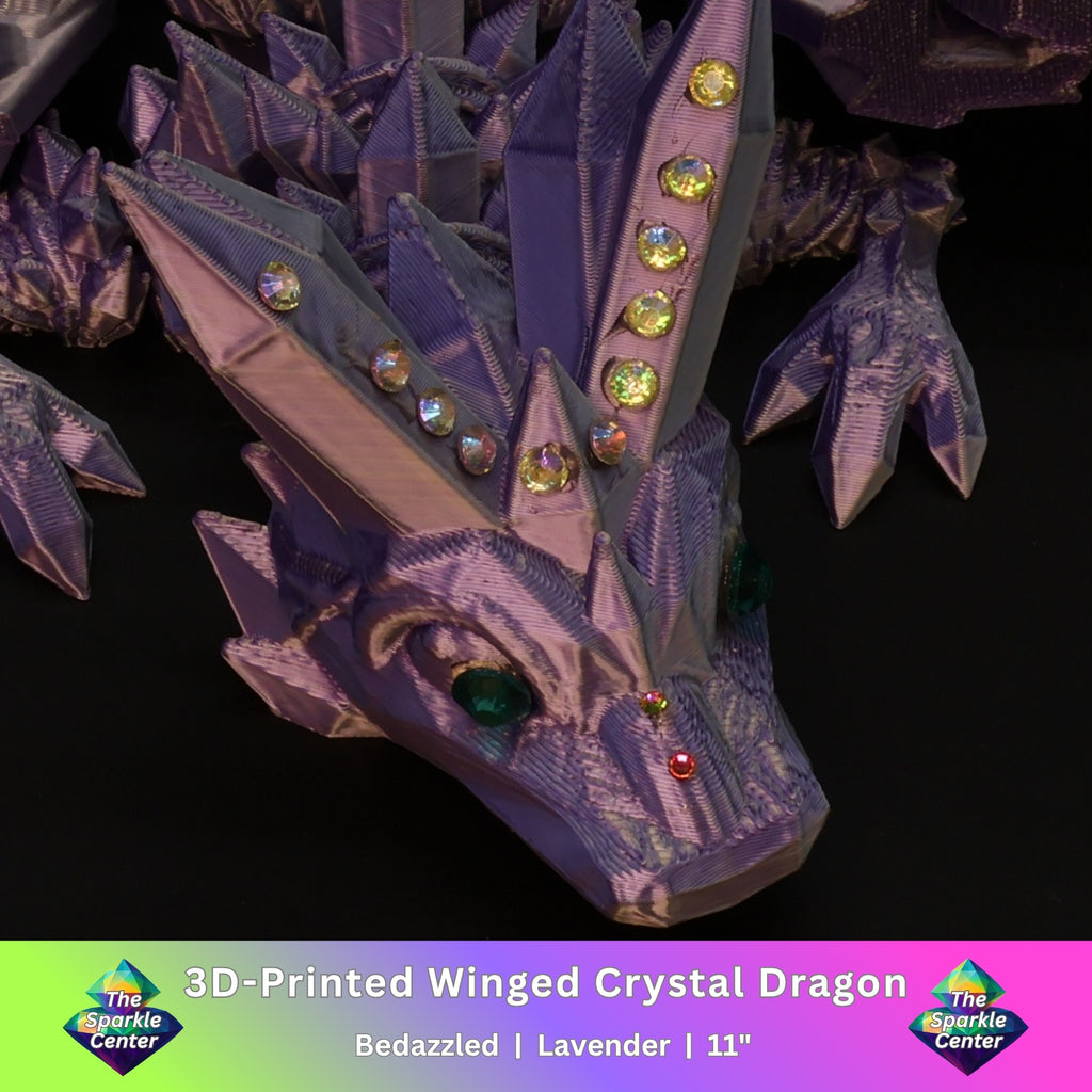 3D Printed Bedazzled Crystal-Winged Dragon™