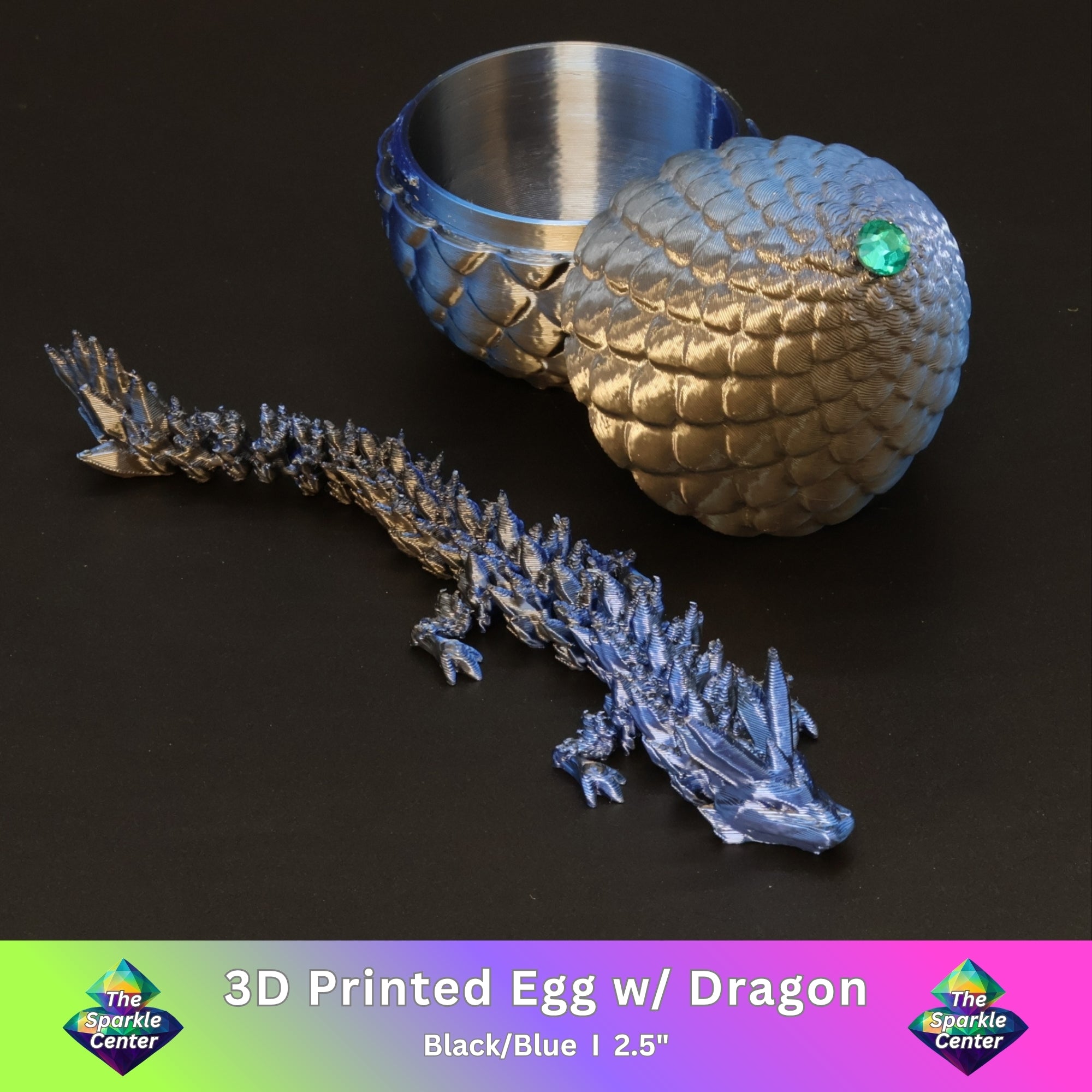 3D Printed Dragon Egg w/ Dragon