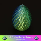3D Printed Dragon Egg w/ Dragon