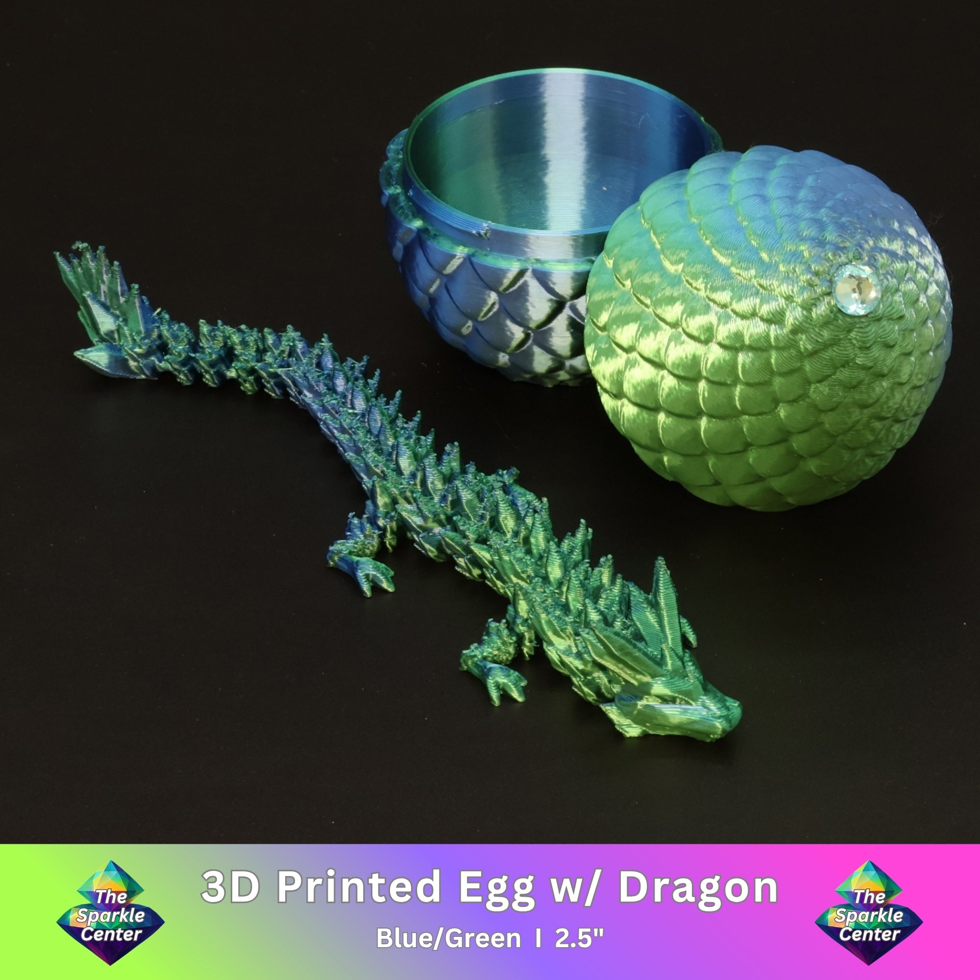 3D Printed Dragon Egg w/ Dragon