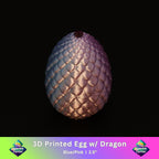 3D Printed Dragon Egg w/ Dragon