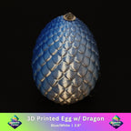3D Printed Dragon Egg w/ Dragon