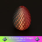 3D Printed Dragon Egg w/ Dragon