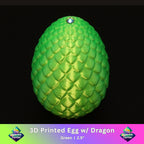 3D Printed Dragon Egg w/ Dragon
