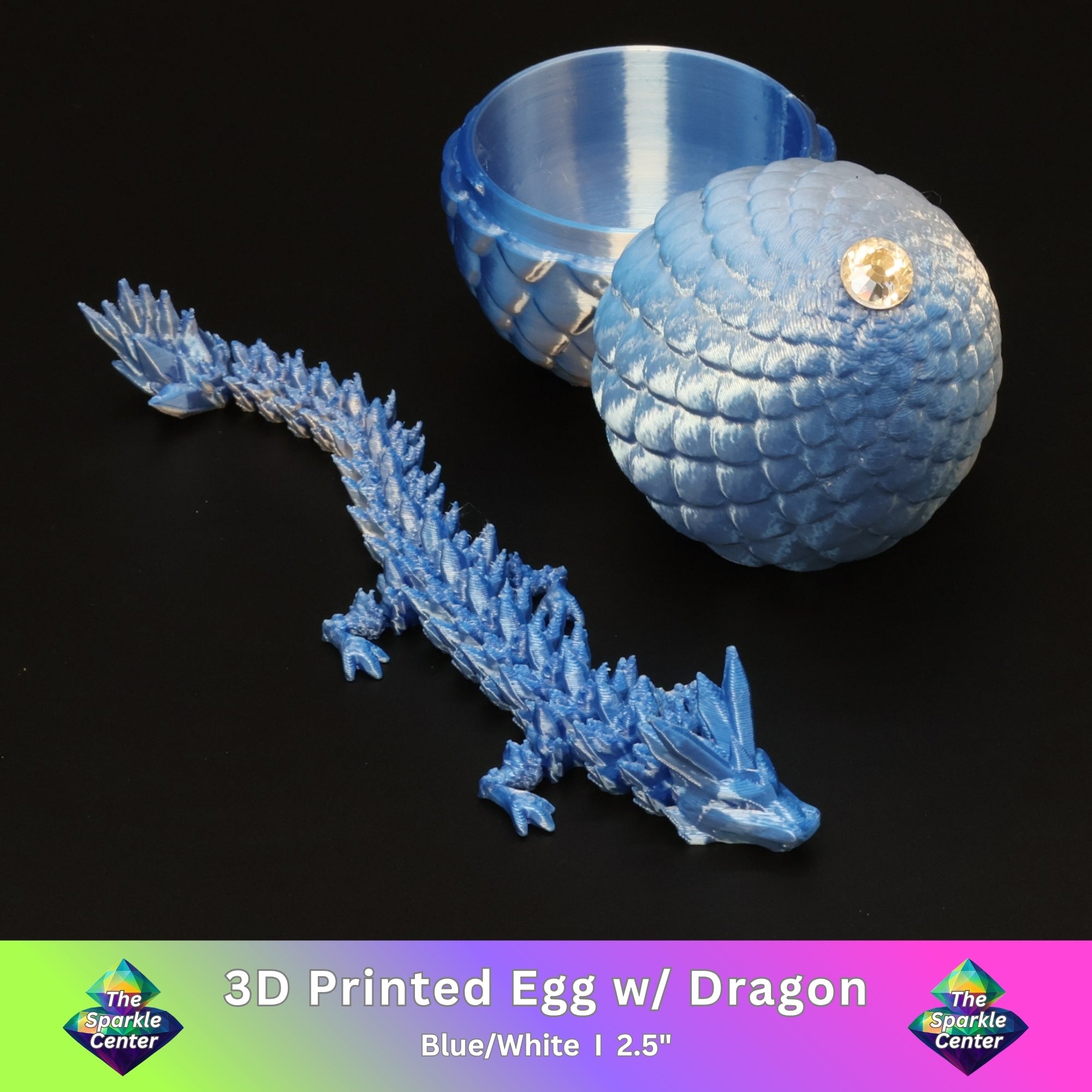 3D Printed Dragon Egg w/ Dragon