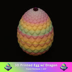 3D Printed Dragon Egg w/ Dragon