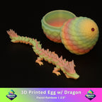 3D Printed Dragon Egg w/ Dragon