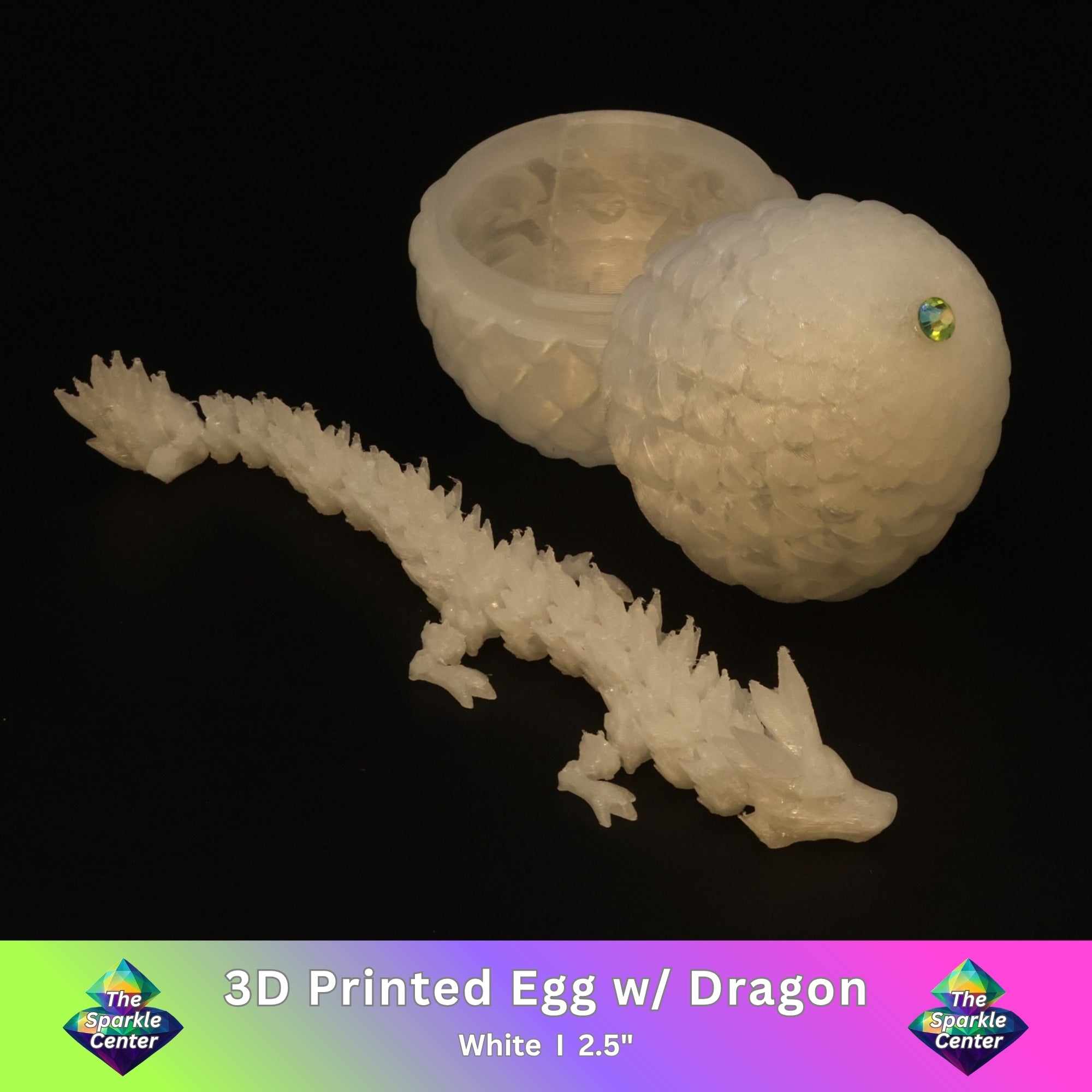 3D Printed Dragon Egg w/ Dragon