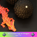 3D Printed Dragon Egg w/ Dragon