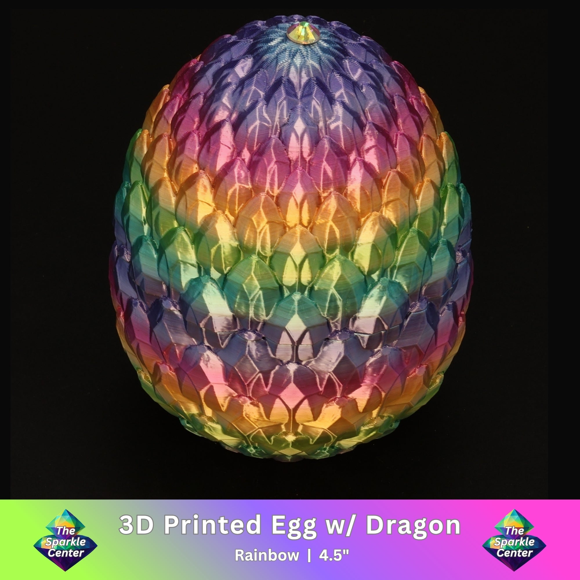 3D Printed Dragon Egg w/ Dragon