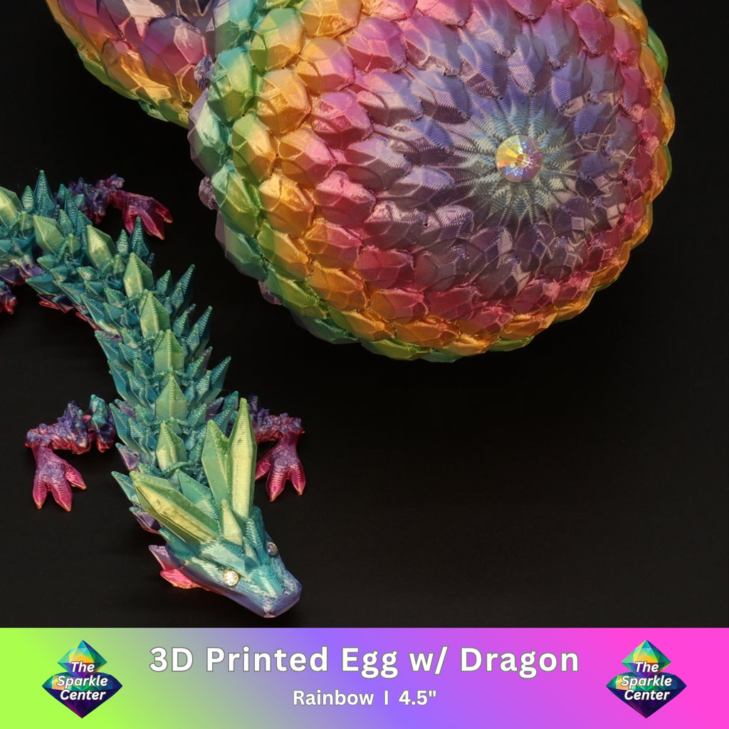 3D Printed Dragon Egg w/ Dragon