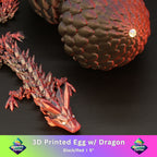 3D Printed Dragon Egg w/ Dragon