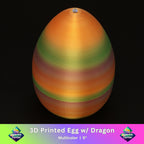 3D Printed Dragon Egg w/ Dragon