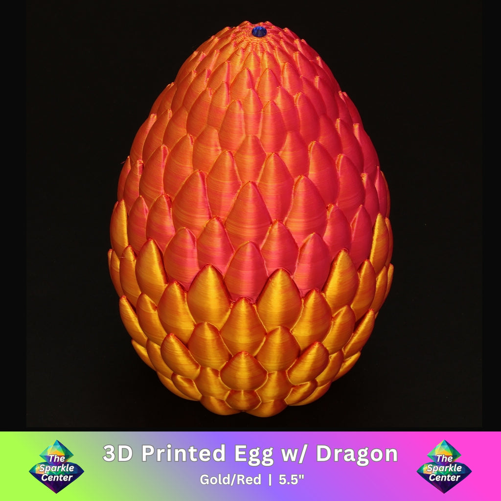 3D Printed Dragon Egg w/ Dragon