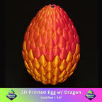 3D Printed Dragon Egg w/ Dragon