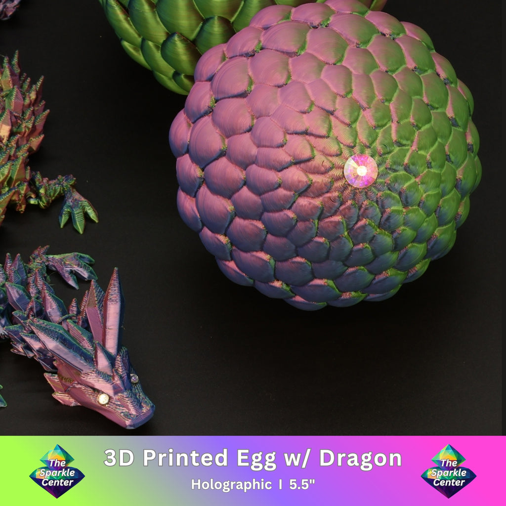 3D Printed Dragon Egg w/ Dragon