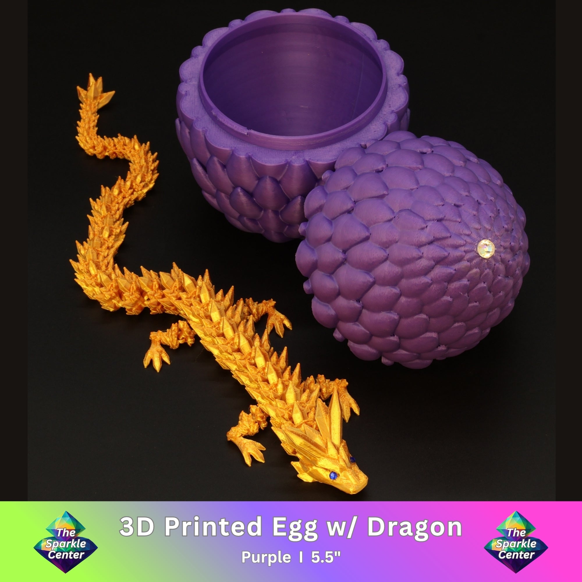 3D Printed Dragon Egg w/ Dragon