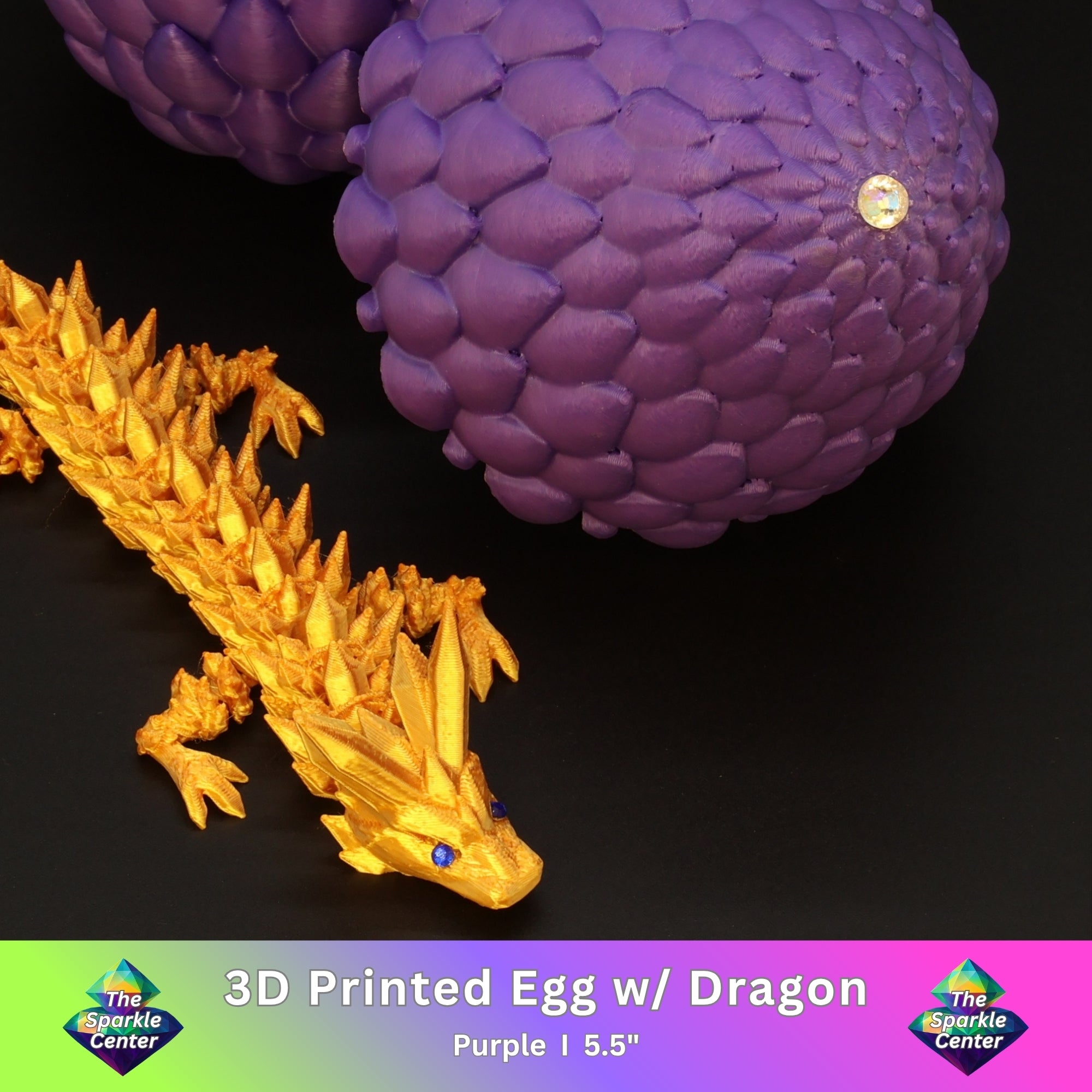 3D Printed Dragon Egg w/ Dragon
