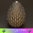 3D Printed Dragon Egg w/ Dragon