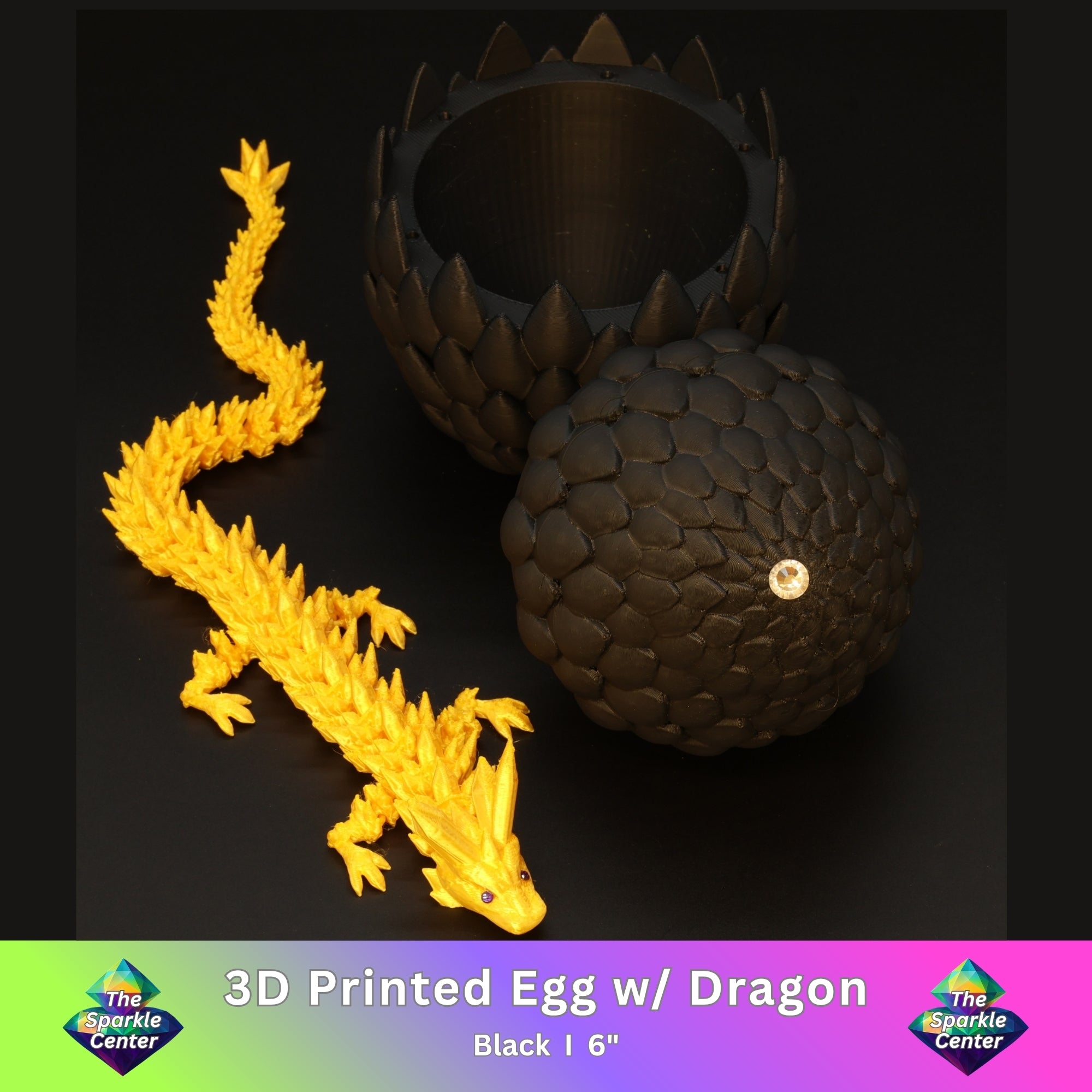 3D Printed Dragon Egg w/ Dragon