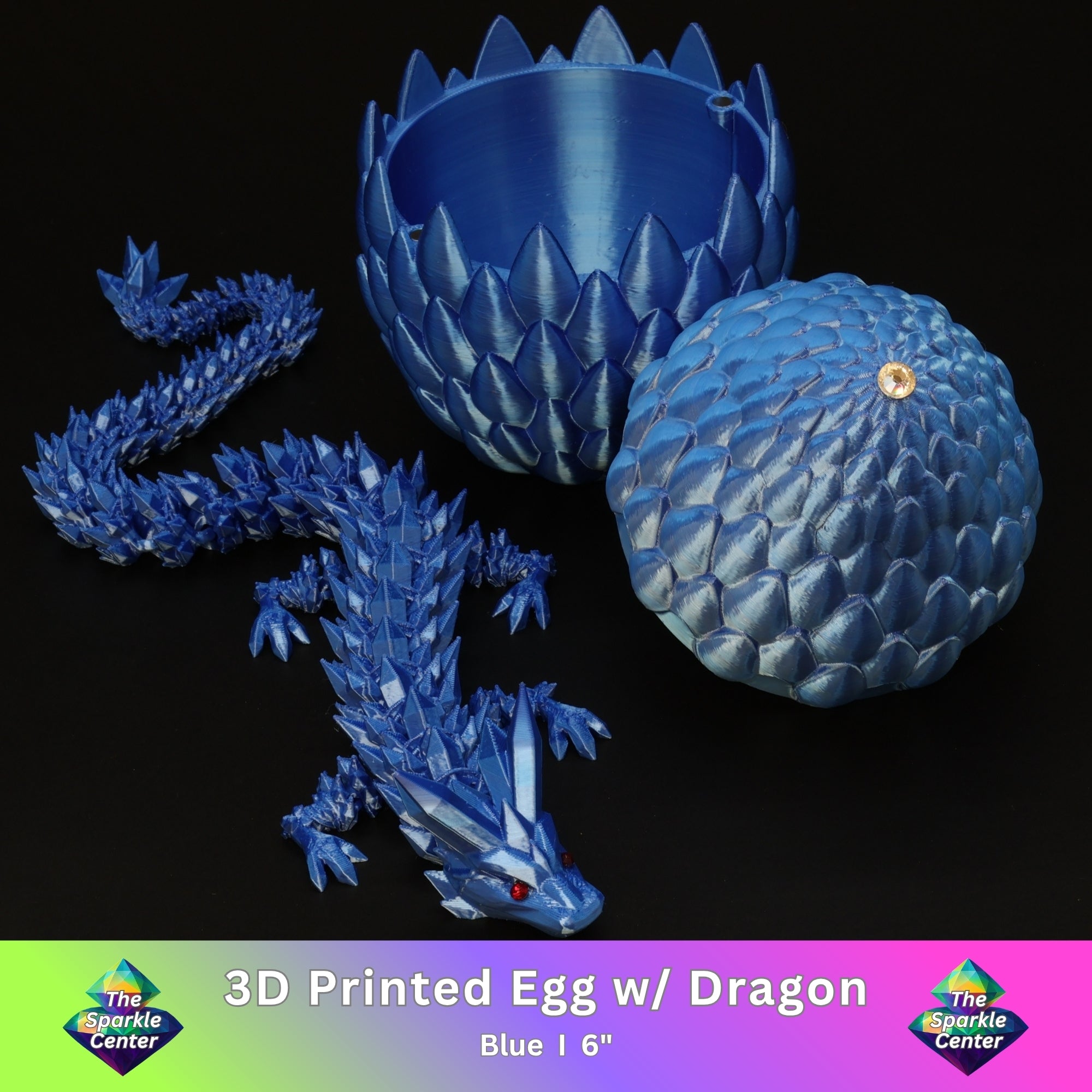 3D Printed Dragon Egg w/ Dragon