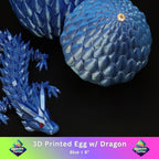 3D Printed Dragon Egg w/ Dragon