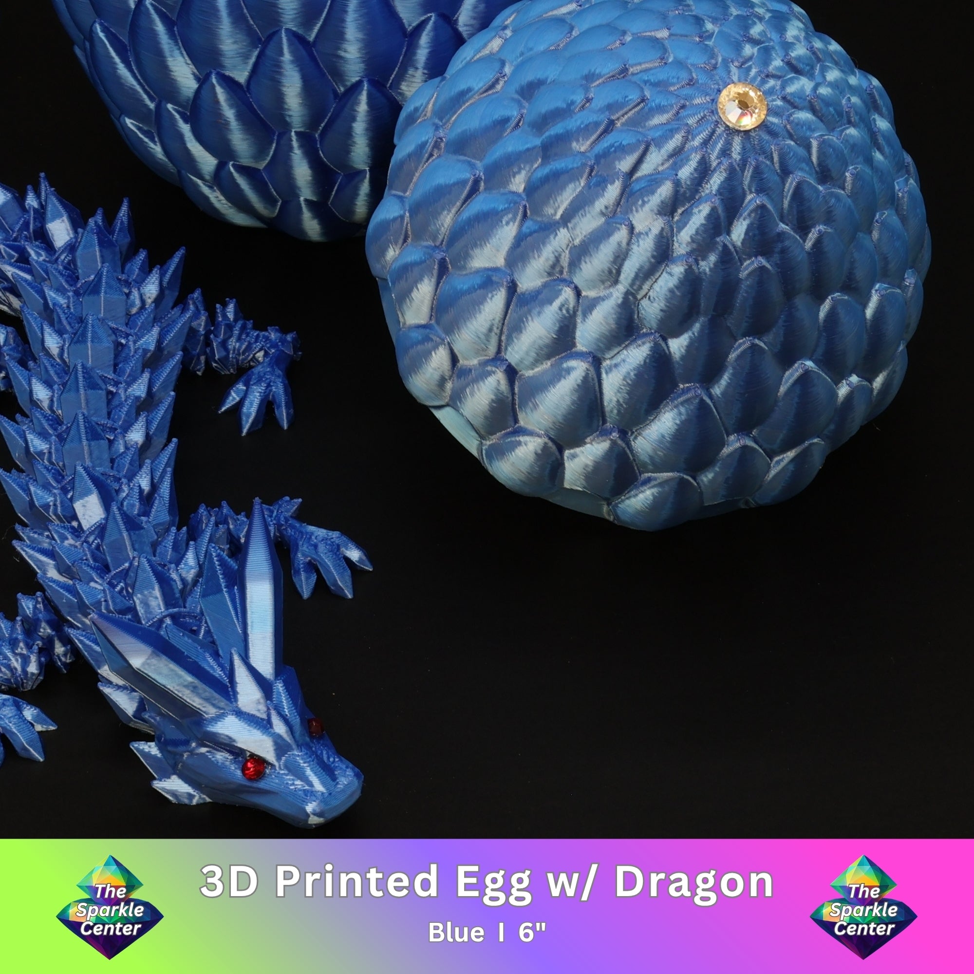 3D Printed Dragon Egg w/ Dragon