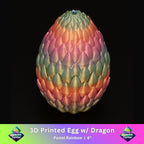 3D Printed Dragon Egg w/ Dragon