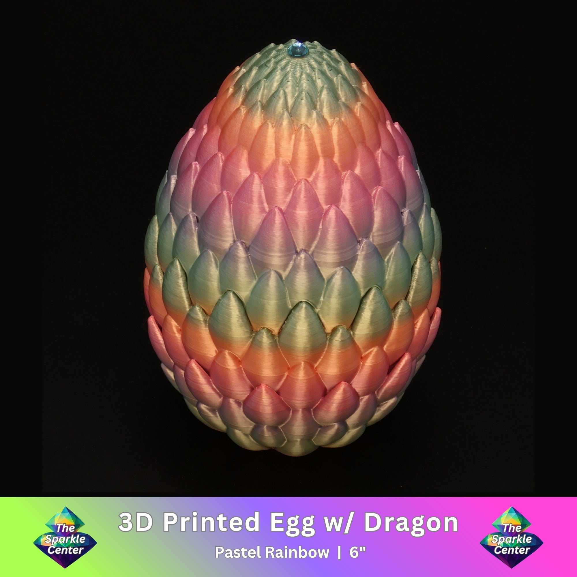 3D Printed Dragon Egg w/ Dragon