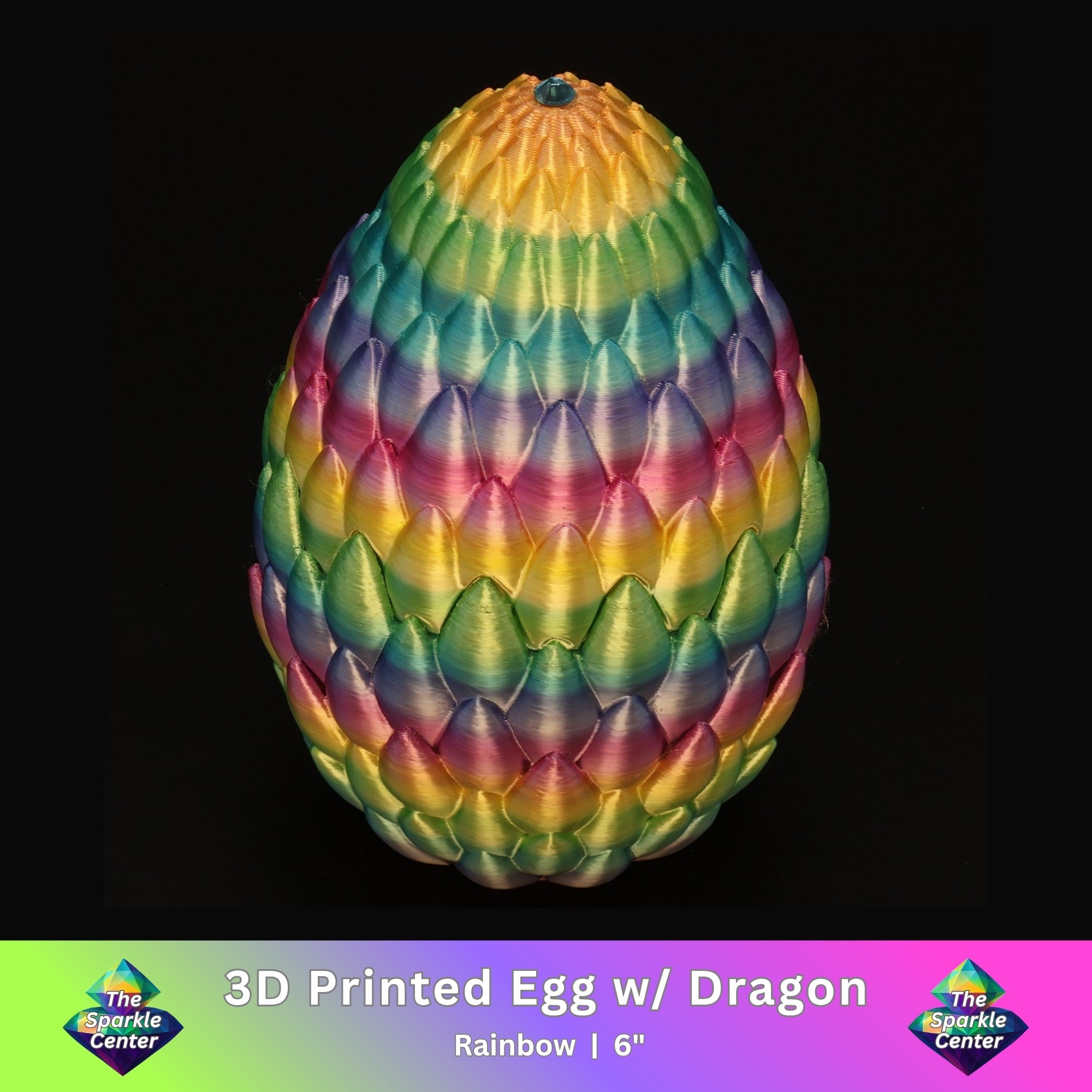 3D Printed Dragon Egg w/ Dragon
