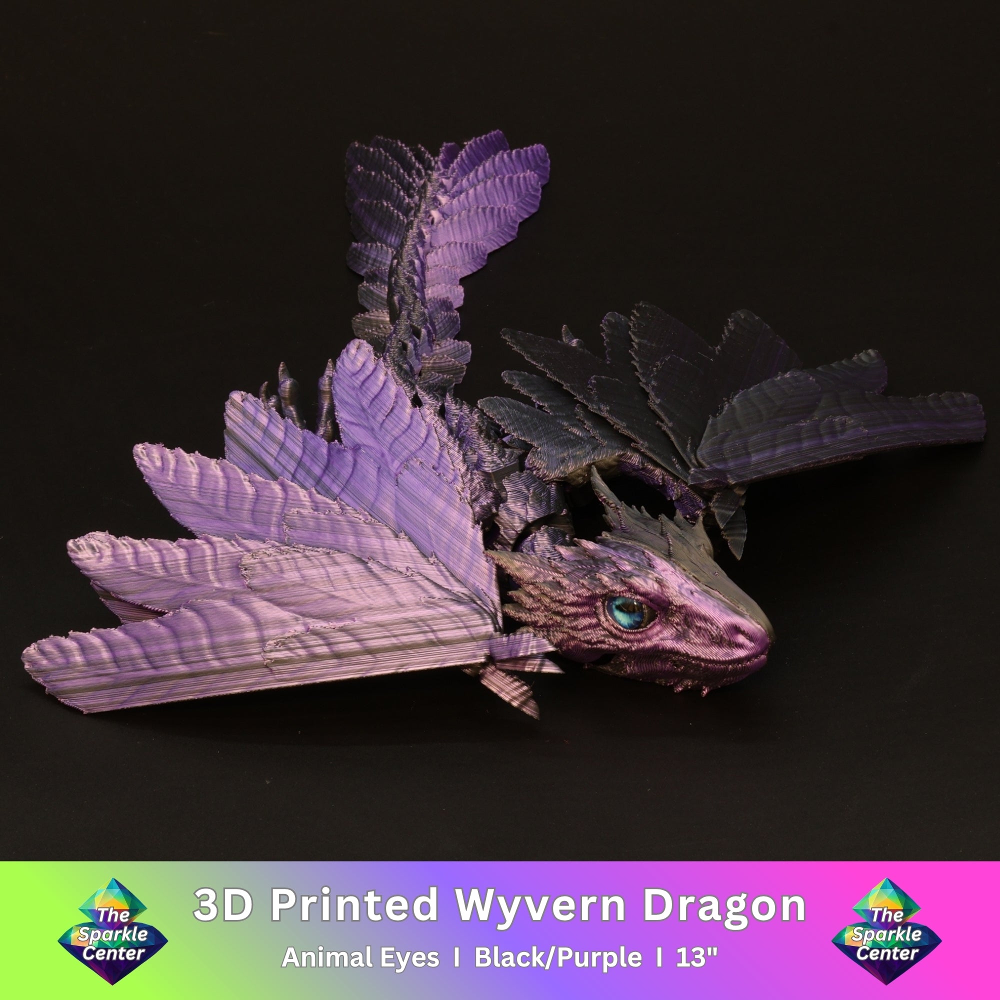 3D Printed Wyvern Dragon w/ Animal Eyes