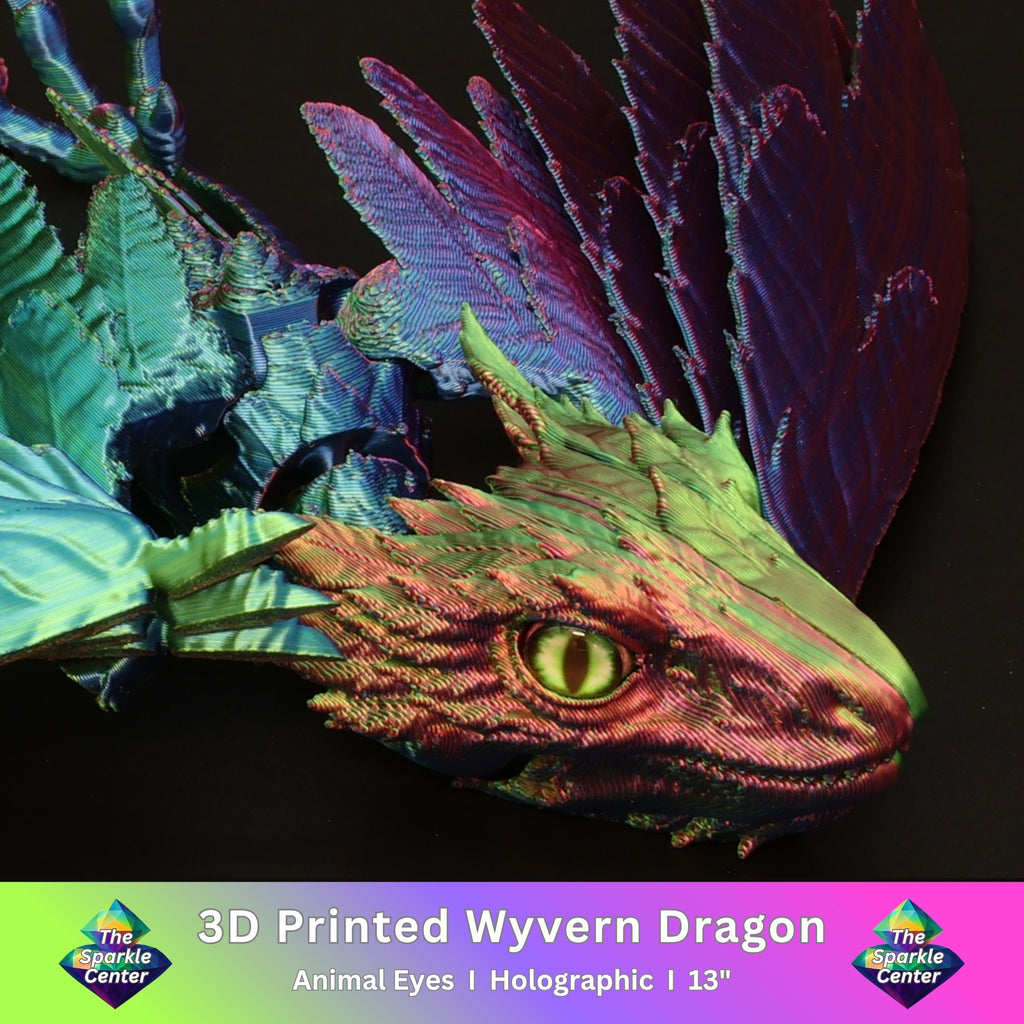 3D Printed Wyvern Dragon w/ Animal Eyes
