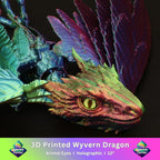 3D Printed Wyvern Dragon w/ Animal Eyes