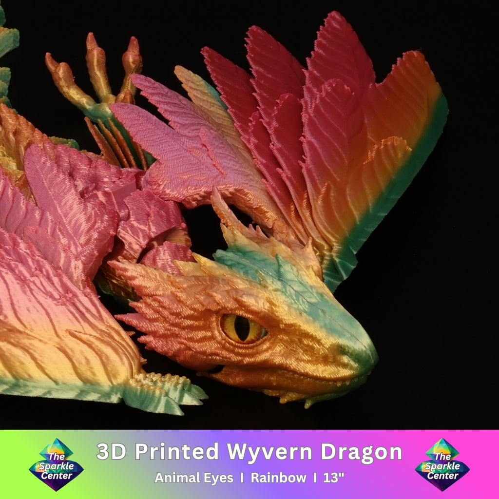 3D Printed Wyvern Dragon w/ Animal Eyes