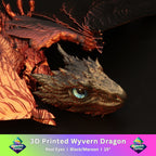 3D Printed Wyvern Dragon with Real Eyes