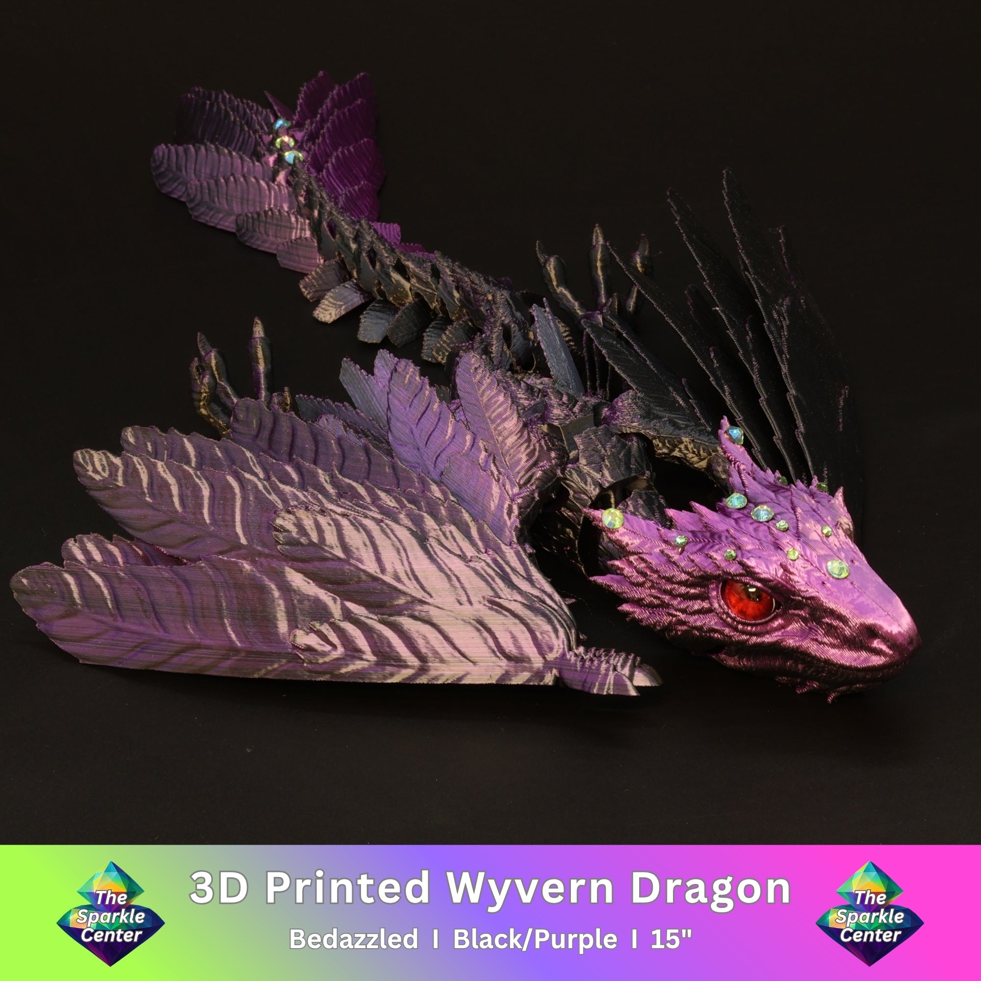 3D Printed Bedazzled Wyvern Dragon™