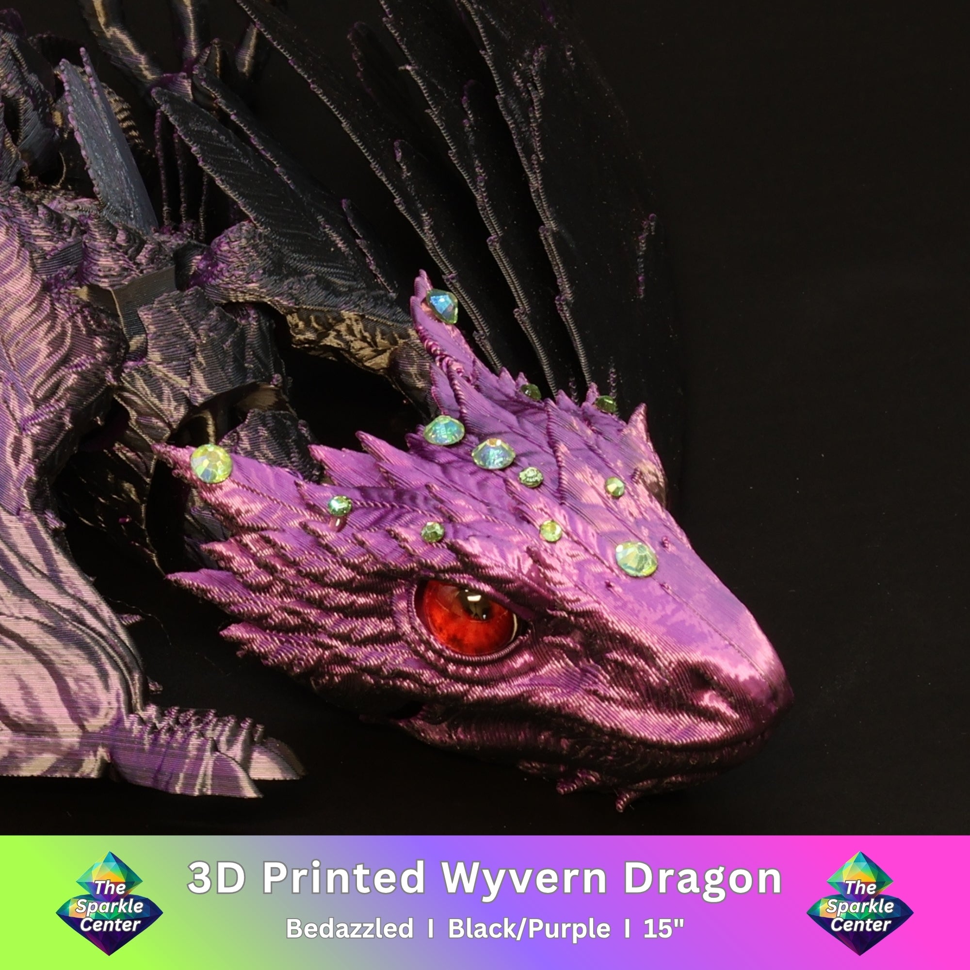 3D Printed Bedazzled Wyvern Dragon™