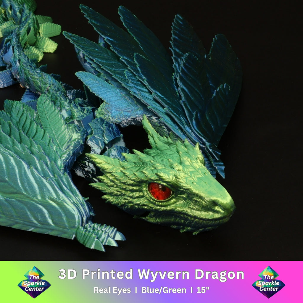 3D Printed Wyvern Dragon with Real Eyes
