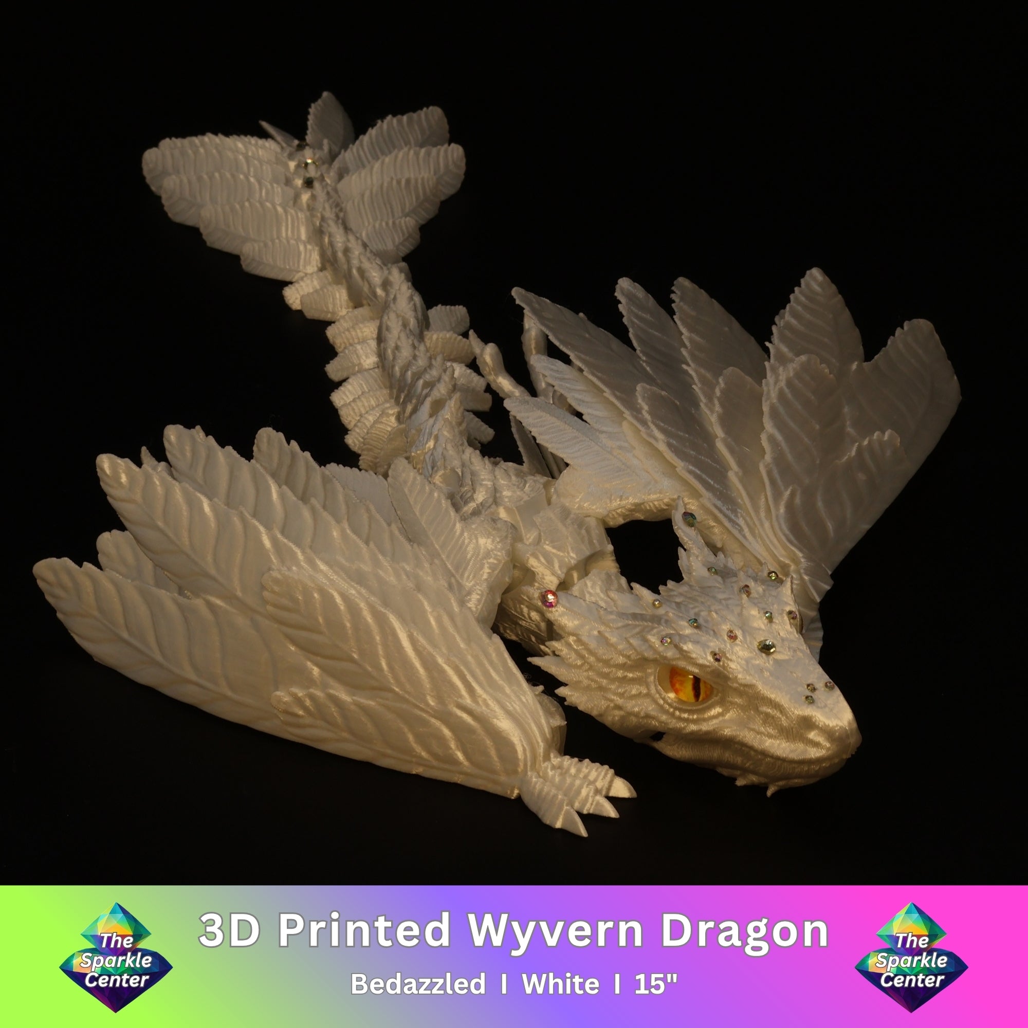 3D Printed Bedazzled Wyvern Dragon™