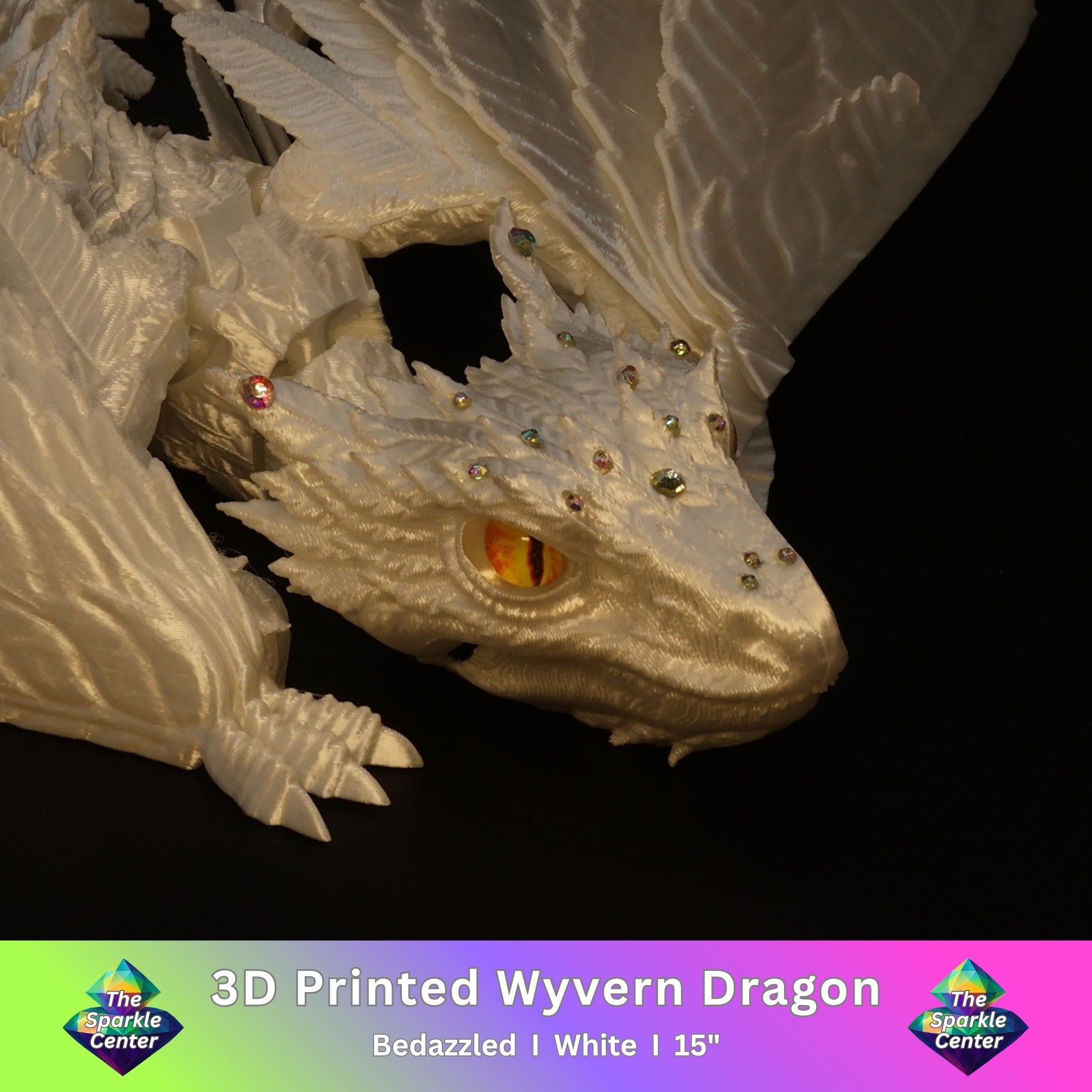 3D Printed Bedazzled Wyvern Dragon™