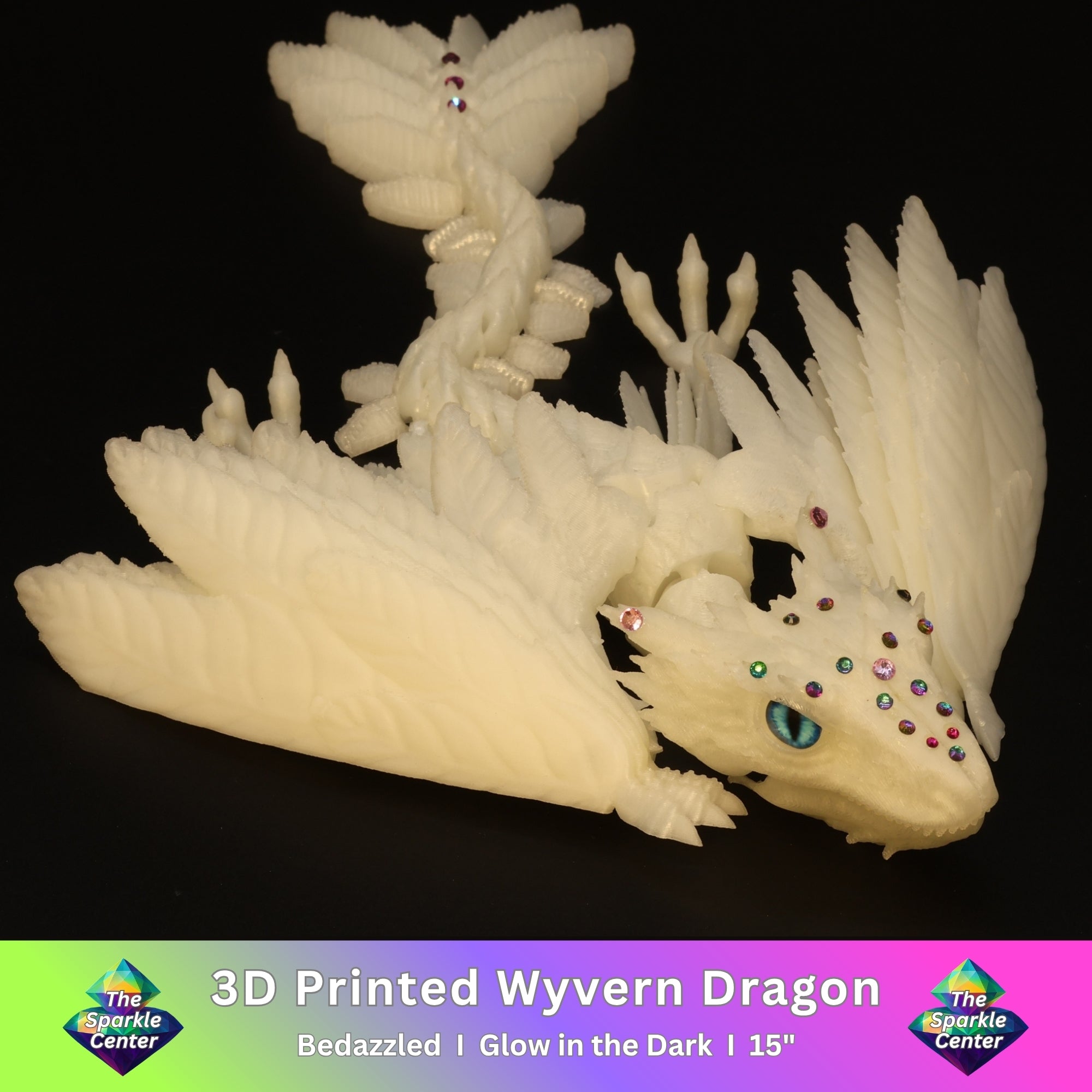 3D Printed Bedazzled Wyvern Dragon™
