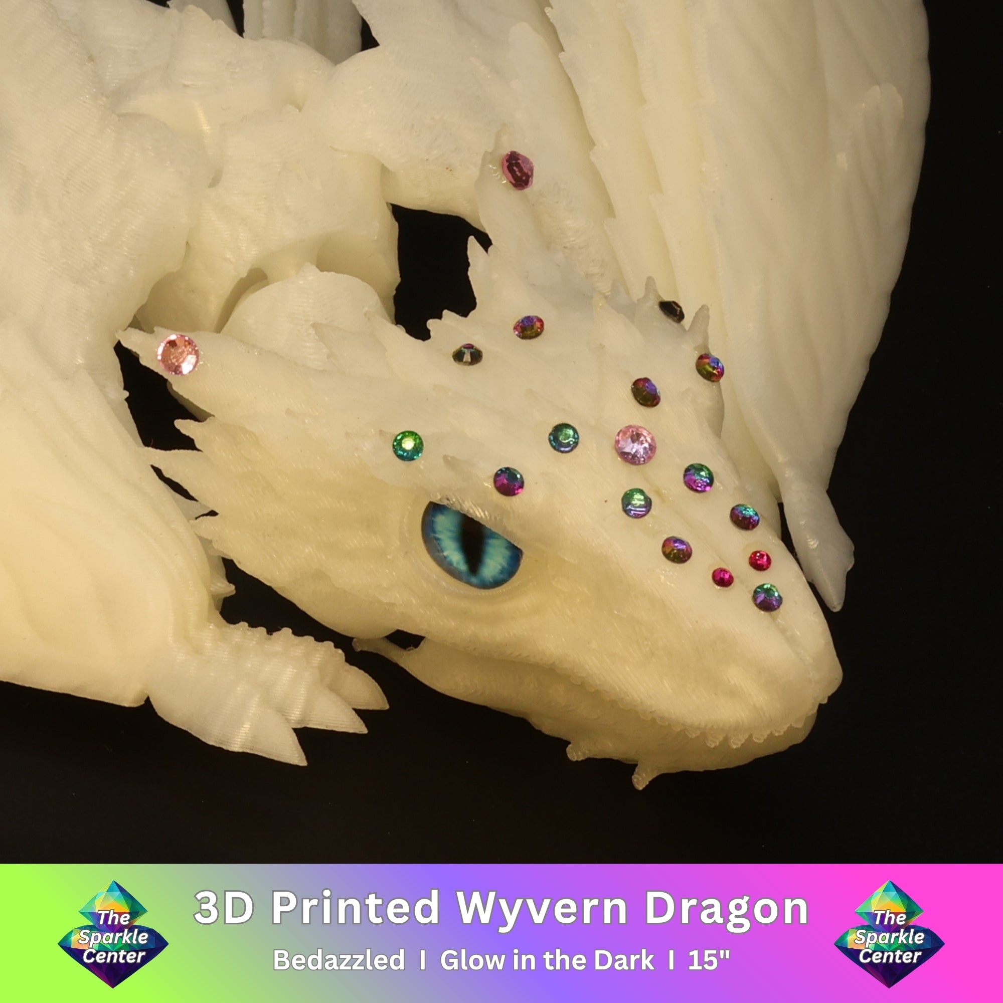3D Printed Bedazzled Wyvern Dragon™