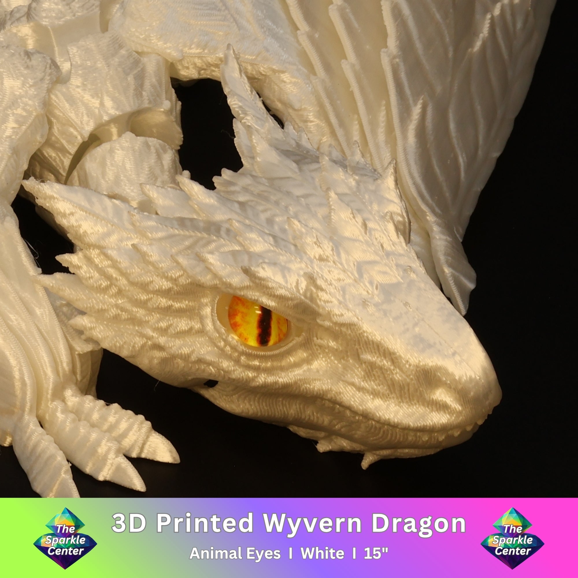 3D Printed Wyvern Dragon w/ Animal Eyes