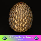 3D Printed Dragon Egg w/ Dragon